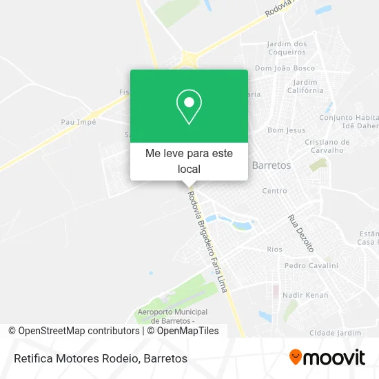 Retifica Motores Rodeio mapa