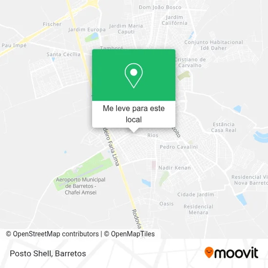 Posto Shell mapa