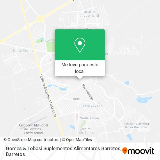 Gomes & Tobasi Suplementos Alimentares Barretos mapa