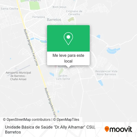Unidade Básica de Saúde "Dr.Ally Alhamar" CSU mapa