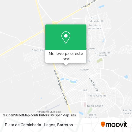 Pista de Caminhada - Lagos mapa