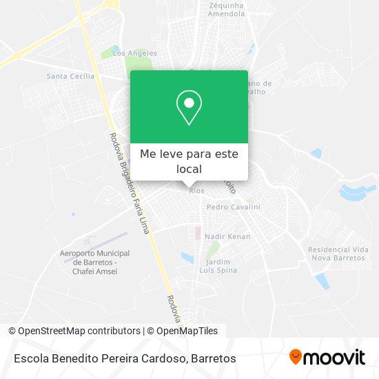 Escola Benedito Pereira Cardoso mapa