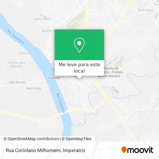 Rua Coriolano Milhomem mapa
