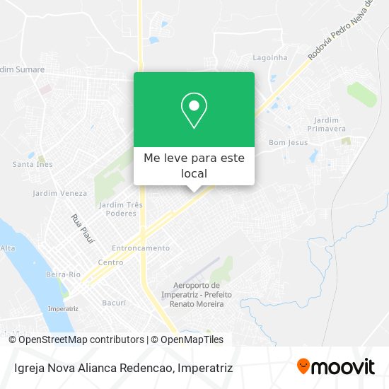 Igreja Nova Alianca Redencao mapa