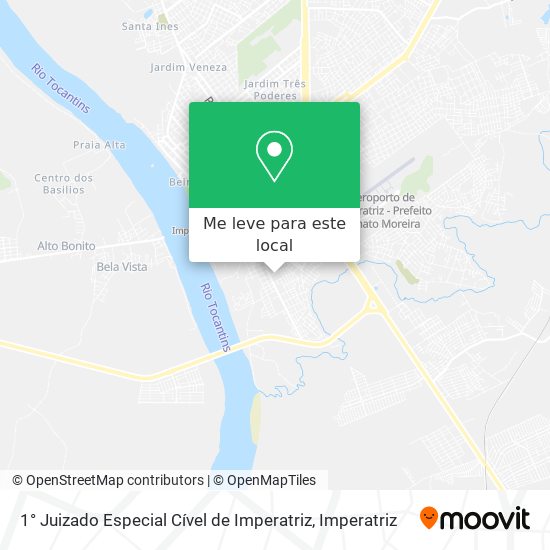 1° Juizado Especial Cível de Imperatriz mapa