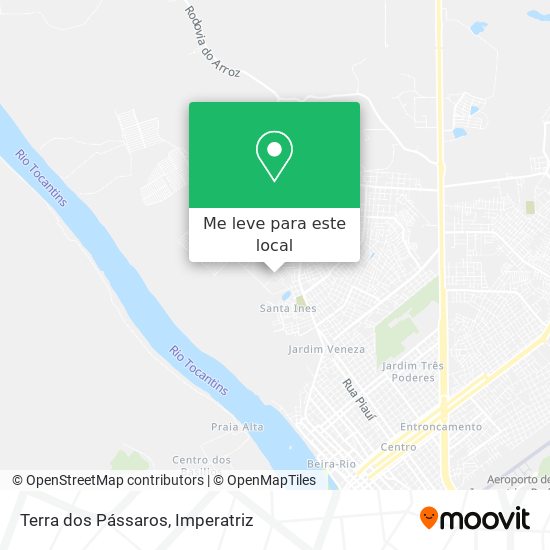 Terra dos Pássaros mapa