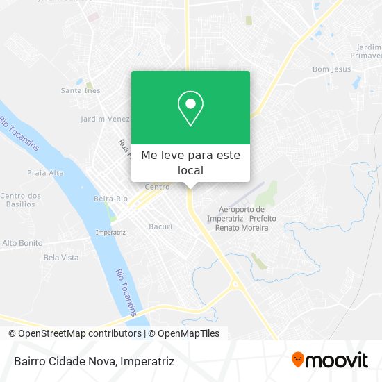 Bairro Cidade Nova mapa