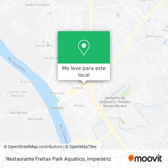 Restaurante Freitas Park Aquático mapa