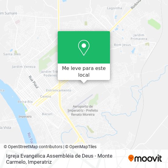 Igreja Evangélica Assembléia de Deus - Monte Carmelo mapa