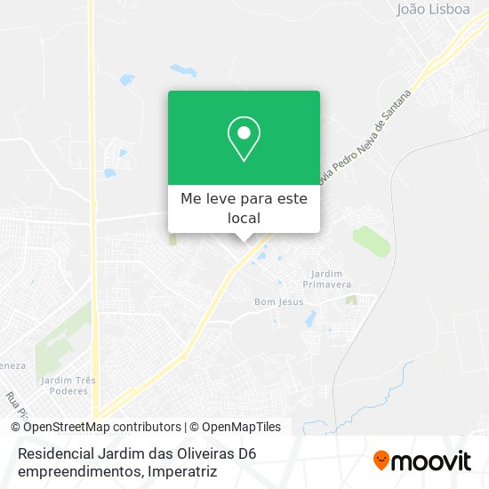 Residencial Jardim das Oliveiras D6 empreendimentos mapa