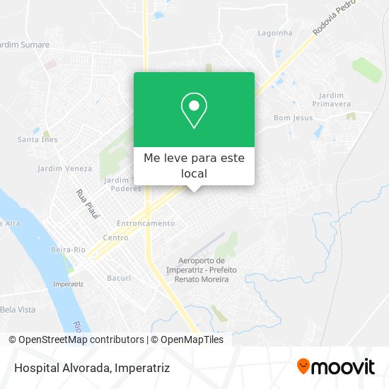 Hospital Alvorada mapa