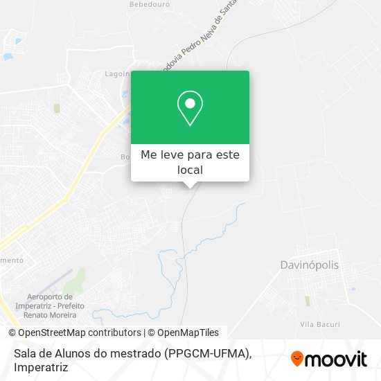 Sala de Alunos do mestrado (PPGCM-UFMA) mapa