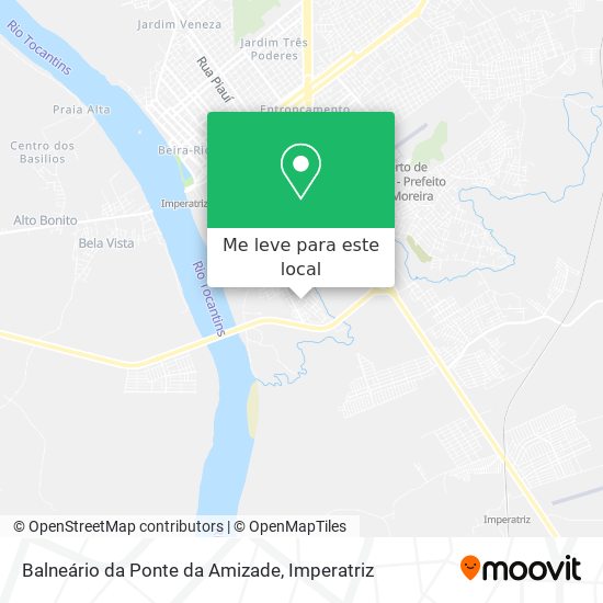 Balneário da Ponte da Amizade mapa