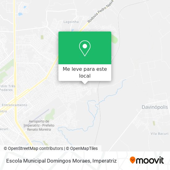 Escola Municipal Domingos Moraes mapa