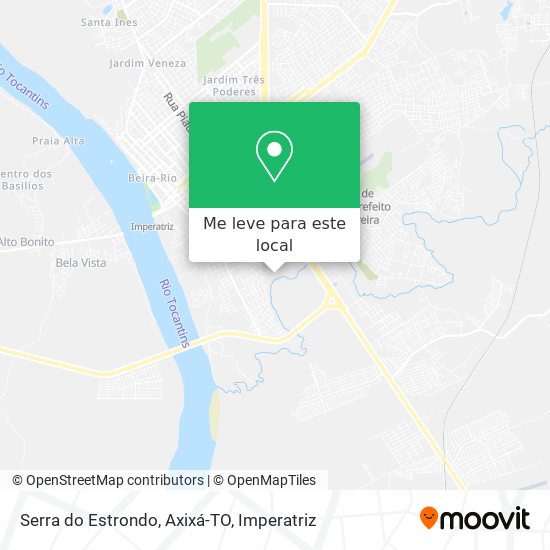 Serra do Estrondo, Axixá-TO mapa
