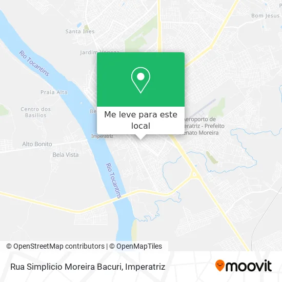 Rua Simplicio Moreira Bacuri mapa