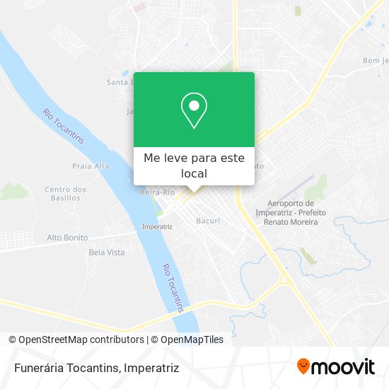 Funerária Tocantins mapa