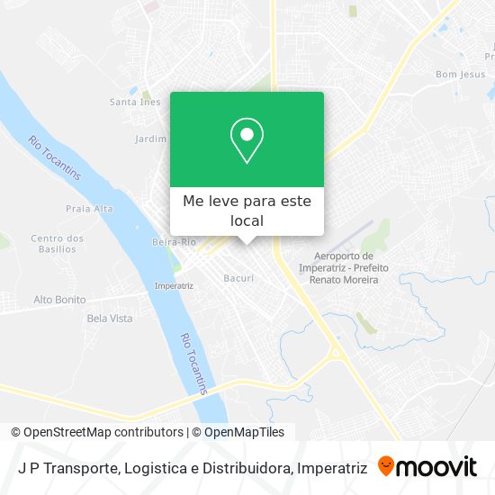 J P Transporte, Logistica e Distribuidora mapa