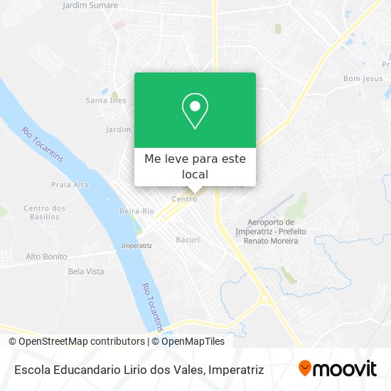 Escola Educandario Lirio dos Vales mapa