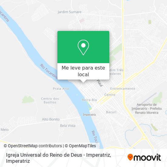 Igreja Universal do Reino de Deus - Imperatriz mapa