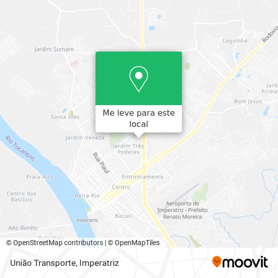 União Transporte mapa
