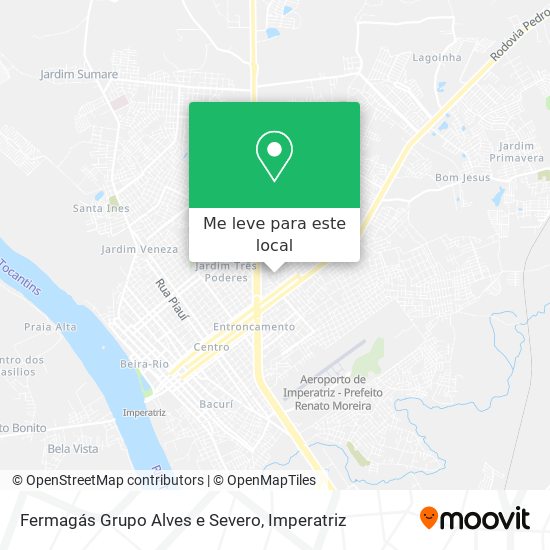 Fermagás Grupo Alves e Severo mapa