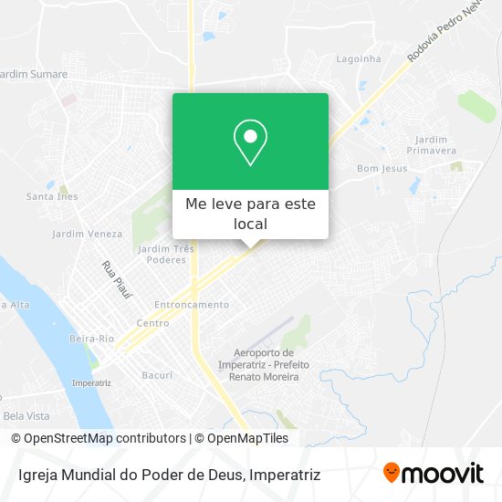 Igreja Mundial do Poder de Deus mapa