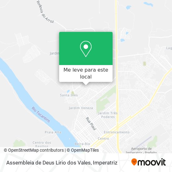 Assembleia de Deus Lirio dos Vales mapa