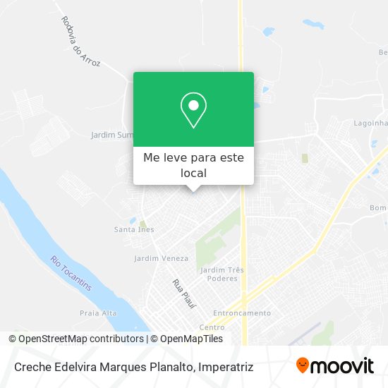 Creche Edelvira Marques Planalto mapa