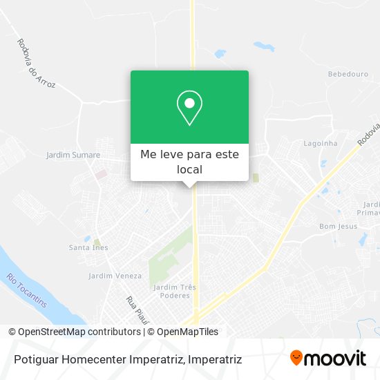 Potiguar Homecenter Imperatriz mapa