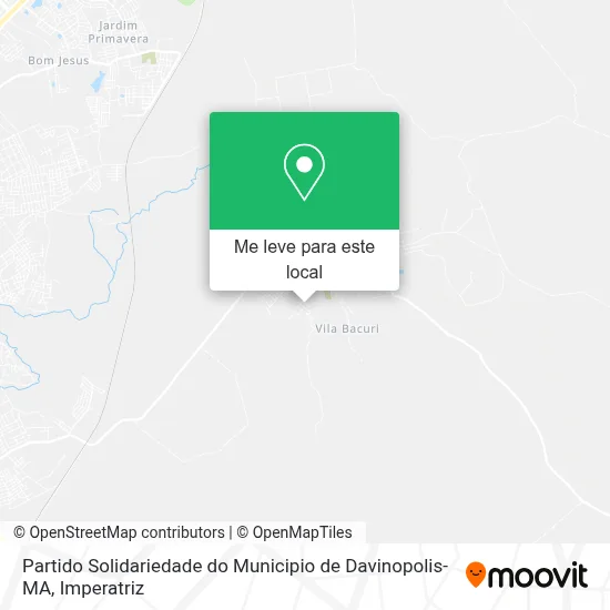 Partido Solidariedade do Municipio de Davinopolis-MA mapa