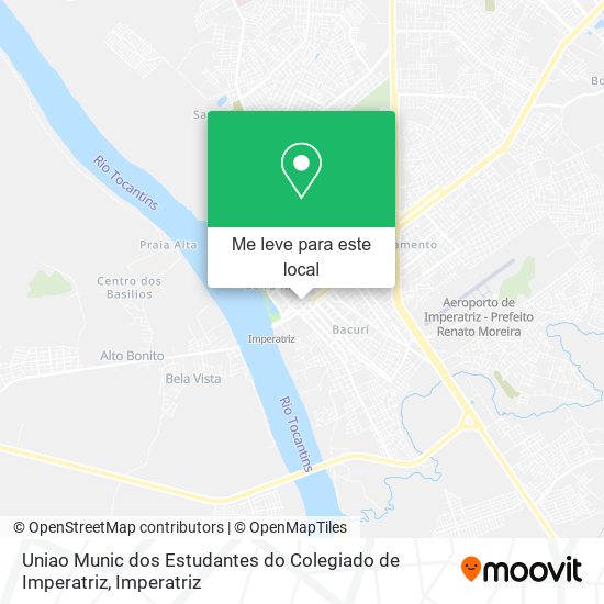 Uniao Munic dos Estudantes do Colegiado de Imperatriz mapa