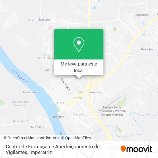 Centro de Formação e Aperfeiçoamento de Vigilantes mapa