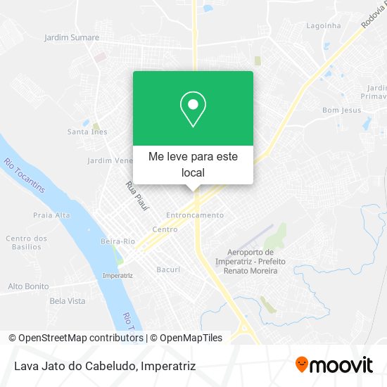 Lava Jato do Cabeludo mapa