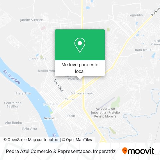 Pedra Azul Comercio & Representacao mapa