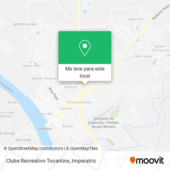 Clube Recreativo Tocantins mapa