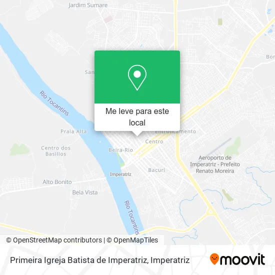 Primeira Igreja Batista de Imperatriz mapa
