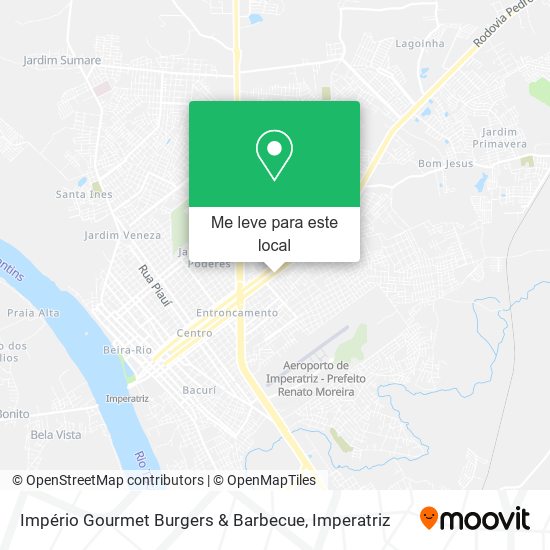 Império Gourmet Burgers & Barbecue mapa
