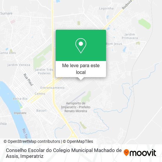 Conselho Escolar do Colegio Municipal Machado de Assis mapa