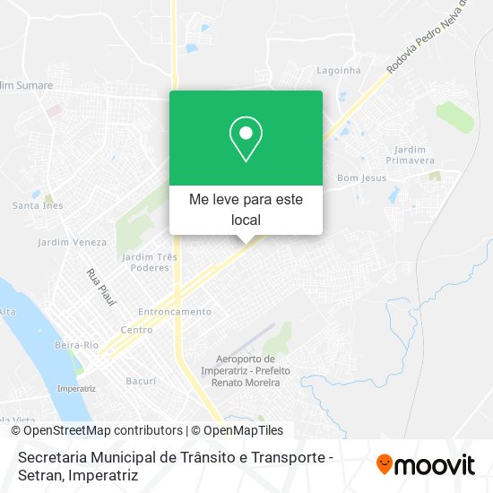 Secretaria Municipal de Trânsito e Transporte - Setran mapa