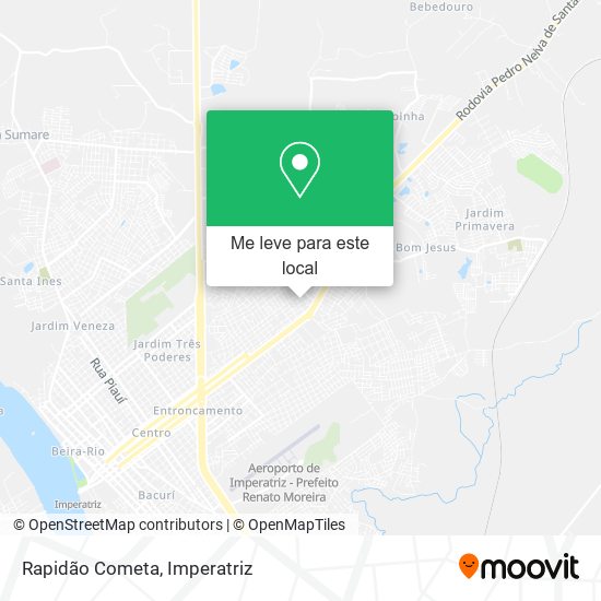 Rapidão Cometa mapa