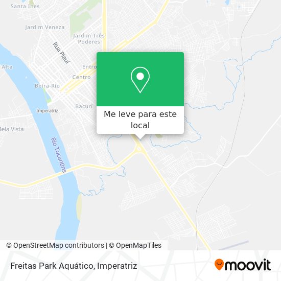 Freitas Park Aquático mapa