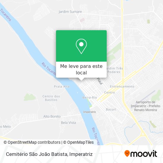 Cemitério São João Batista mapa