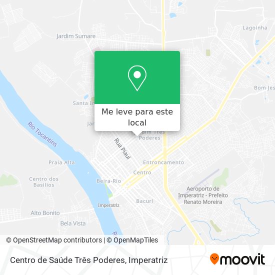 Centro de Saúde Três Poderes mapa