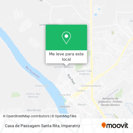 Casa de Passagem Santa Rita mapa