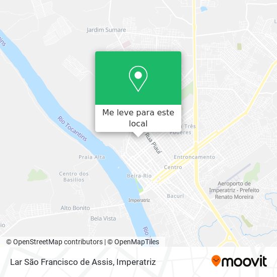 Lar São Francisco de Assis mapa