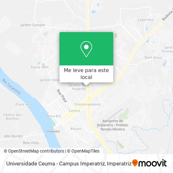 Universidade Ceuma - Campus Imperatriz mapa