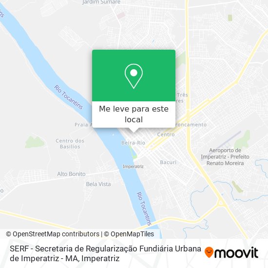 SERF - Secretaria de Regularização Fundiária Urbana de Imperatriz - MA mapa