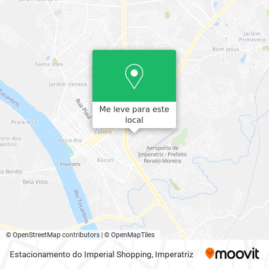 Estacionamento do Imperial Shopping mapa