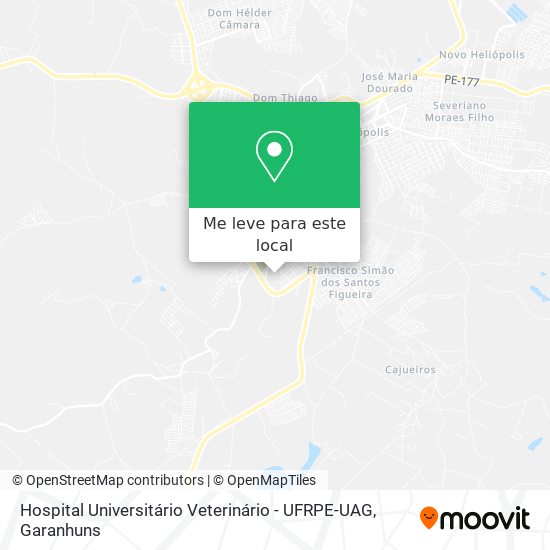 Hospital Universitário  Veterinário - UFRPE-UAG mapa